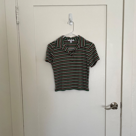 Jaded London Mila Stripe Polo Shirt UK 8/ US S - Picture 5 of 9